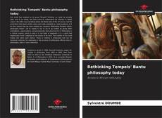 Portada del libro de Rethinking Tempels' Bantu philosophy today