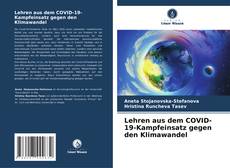 Buchcover von Lehren aus dem COVID-19-Kampfeinsatz gegen den Klimawandel
