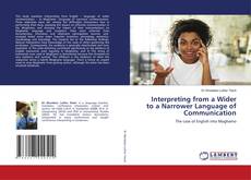 Interpreting from a Wider to a Narrower Language of Communication kitap kapağı