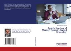 Copertina di Generic Structure of Masters’ Theses in Applied Linguistics