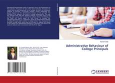 Couverture de Administrative Behaviour of College Principals