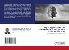 Portada del libro de Legal Approach to the Protection of a Person with a Mental Disorder