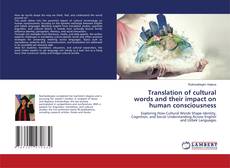 Couverture de Translation of cultural words and their impact on human consciousness