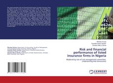 Capa do livro de Risk and financial performance of listed insurance firms in Nigeria 