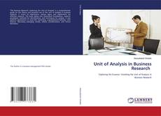 Portada del libro de Unit of Analysis in Business Research