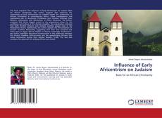 Influence of Early Africentrism on Judaism kitap kapağı