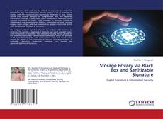 Capa do livro de Storage Privacy via Black Box and Sanitizable Signature 