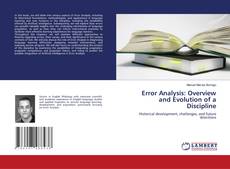 Bookcover of Error Analysis: Overview and Evolution of a Discipline