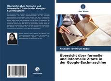 Capa do livro de Übersicht über formelle und informelle Zitate in der Google-Suchmaschine 