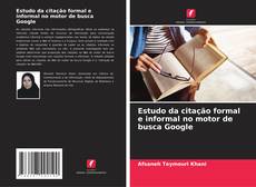 Capa do livro de Estudo da citação formal e informal no motor de busca Google 