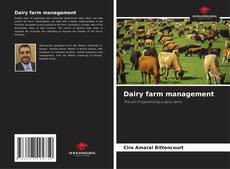Обложка Dairy farm management
