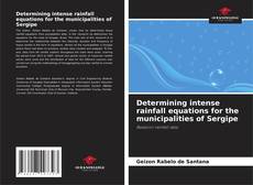 Portada del libro de Determining intense rainfall equations for the municipalities of Sergipe