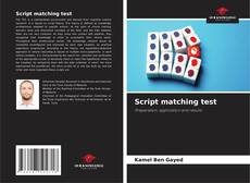 Capa do livro de Script matching test 