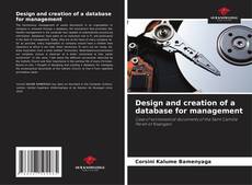 Couverture de Design and creation of a database for management