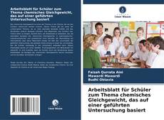 Bookcover of Arbeitsblatt für Schüler zum Thema chemisches Gleichgewicht, das auf einer geführten Untersuchung basiert