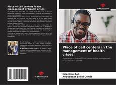 Buchcover von Place of call centers in the management of health crises