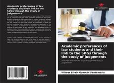 Buchcover von Academic preferences of law students and their link to the SDGs through the study of judgements