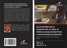Bookcover of VALUTAZIONE DELLE RISORSE PER LA POSA IN OPERA DI BLOCCHI/MATTONI E CALCESTRUZZI DI QUALITÀ