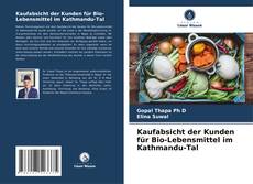 Bookcover of Kaufabsicht der Kunden für Bio-Lebensmittel im Kathmandu-Tal