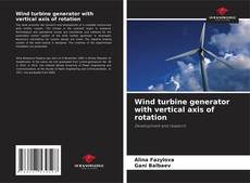 Buchcover von Wind turbine generator with vertical axis of rotation