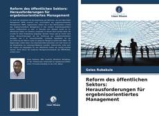 Capa do livro de Reform des öffentlichen Sektors: Herausforderungen für ergebnisorientiertes Management 