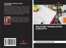 Capa do livro de RELEVANT TRANSLATION CONCEPTS 