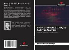 From Contrastive Analysis to Error Analysis kitap kapağı