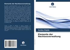 Capa do livro de Elemente der Nachlassverwaltung 