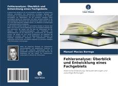 Bookcover of Fehleranalyse: Überblick und Entwicklung eines Fachgebiets