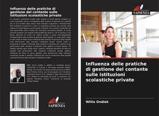 Bookcover of Influenza delle pratiche di gestione del contante sulle istituzioni scolastiche private