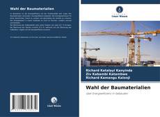 Capa do livro de Wahl der Baumaterialien 