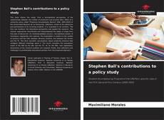 Stephen Ball's contributions to a policy study kitap kapağı