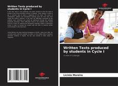 Capa do livro de Written Texts produced by students in Cycle I 
