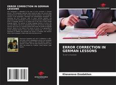 Capa do livro de ERROR CORRECTION IN GERMAN LESSONS 