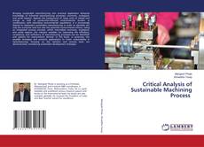 Couverture de Critical Analysis of Sustainable Machining Process