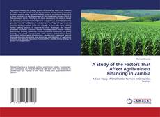 Обложка A Study of the Factors That Affect Agribusiness Financing in Zambia