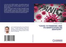 Capa do livro de “COVID-19 PANDEMIC AND ITS RAMIFICATION ON DENTISTRY” 