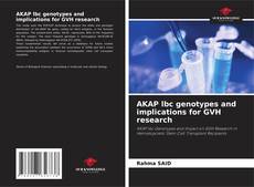 Buchcover von AKAP lbc genotypes and implications for GVH research