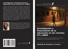Buchcover von Investigación y financiación de la educación en las revistas CP y RBEP
