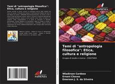 Capa do livro de Temi di "antropologia filosofica": Etica, cultura e religione 