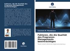 Bookcover of Faktoren, die die Qualität des Programm-Managements beeinträchtigen