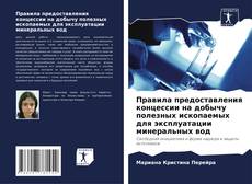 Capa do livro de Правила предоставления концессии на добычу полезных ископаемых для эксплуатации минеральных вод 