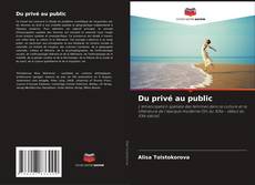 Du privé au public kitap kapağı