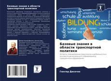 Buchcover von Базовые знания в области транспортной политики