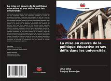 La mise en œuvre de la politique éducative et ses défis dans les universités kitap kapağı