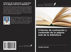 Copertina di Criterios de evaluación y contenido de la página web de la biblioteca