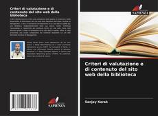 Criteri di valutazione e di contenuto del sito web della biblioteca kitap kapağı