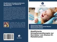 Buchcover von Modifizierte Kinnpfannentherapie zur Korrektur von Klasse-III-Malokklusion