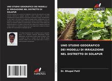 Buchcover von UNO STUDIO GEOGRAFICO DEI MODELLI DI IRRIGAZIONE NEL DISTRETTO DI SOLAPUR