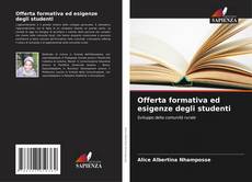 Offerta formativa ed esigenze degli studenti kitap kapağı